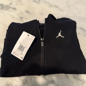 Jordan Black Hoodie with White Logo